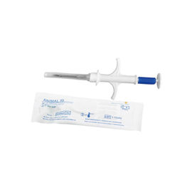 EM4305 134.2KHz ISO11784 / 5 Microchip Syringe Set untuk Identifikasi Hewan Peliharaan Menggunakan Bahan Bio-glass