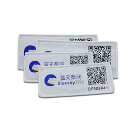 ISO18000-6C RFID Pasif Tag Laundry NXP 8 Chip Dengan Pencetakan Barcode