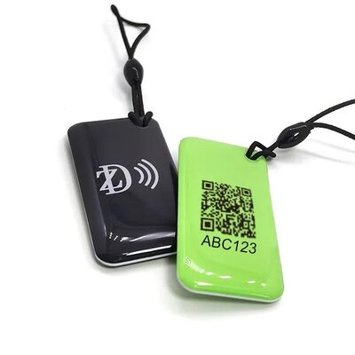 Waterproof Custom Design Programmable MIFARE Classic EV1 1K/4K NFC RFID Epoxy Keychain for Access Control Key Tag
