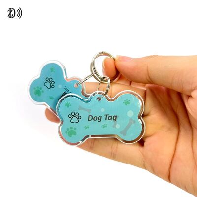 Tulang Anjing Epoksi Kustom Kode QR NTAG 216 888 byte RFID NFC Tag Hewan Peliharaan untuk Pelacakan
