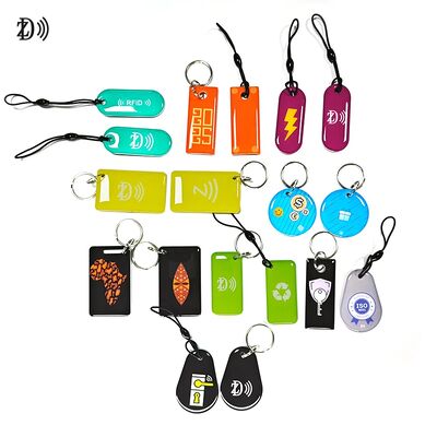 Custom 13.56MHz Programmable NTAG213 Smart Epoxy Keyfob Tag RFID Tag NFC Keychain
