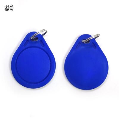 Gantungan Kunci ABS RFID MIFARE Classic EV1 Tahan Air LOGO/QR Code Kustom untuk Kontrol Akses Pintu