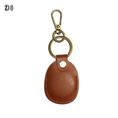 Upscale Keyfob Embossed Custom Keychain tahan air 13,56MHz NFC Key Tag Kulit Keyfob Wearable NFC RFID Keyfob