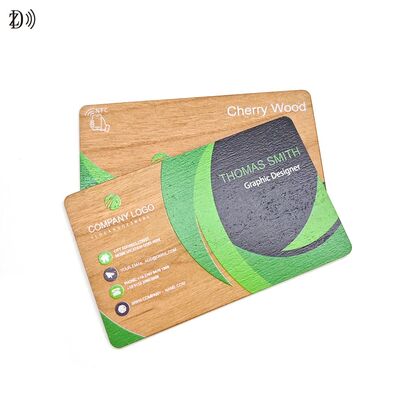 Penjualan Langsung Pabrik Logo Kustom Ukir Kayu RFID Kartu Bisnis NFC ISO14443A 13.56MHz Kartu ID Kunci Hotel NFC Kayu Kosong