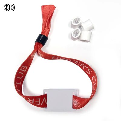 Custom NFC 13.56MHz Disposable Fabric Wristband S50 Chip RFID Bracelet untuk Event Party Access Control