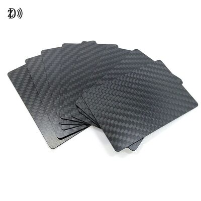 Kartu Nama Logo Serat Karbon 3K Kustom Serat Karbon Asli Kartu RFID NFC Tag Mini Frekuensi 13.56MHz untuk Pembayaran Hotel