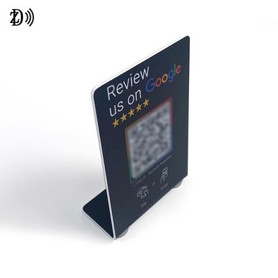 Stand NFC Logo Kustom Media Sosial Ulasan NTAG213 Kartu PVC NFC Layar Menu